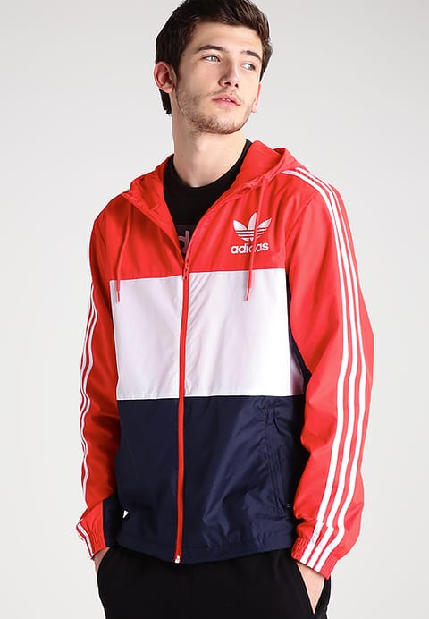 veste adidas rouge et noir homme